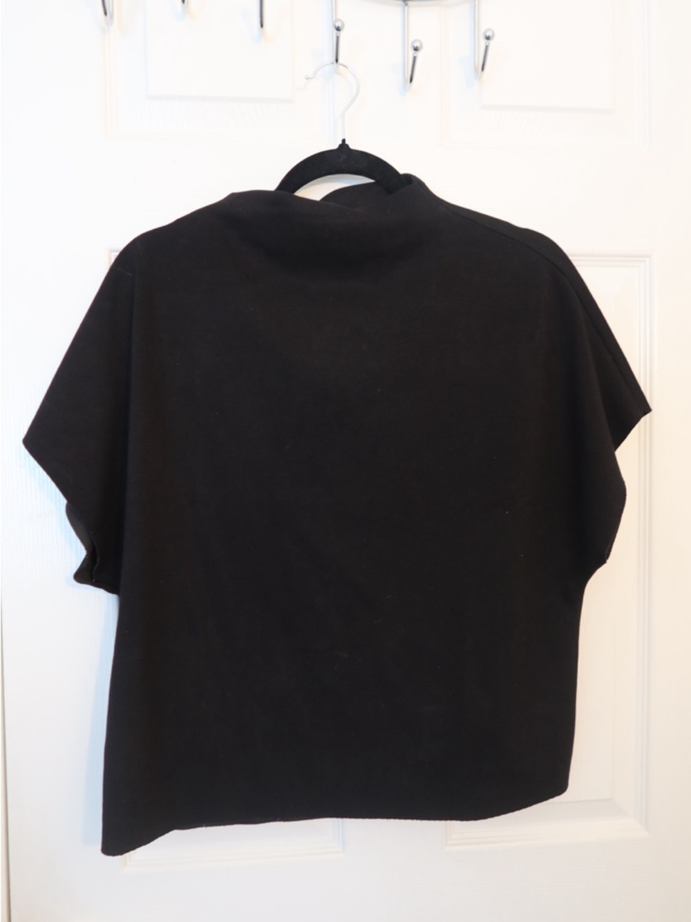 Classic Black Boxy Women's Top - Minimal Short Sleeve